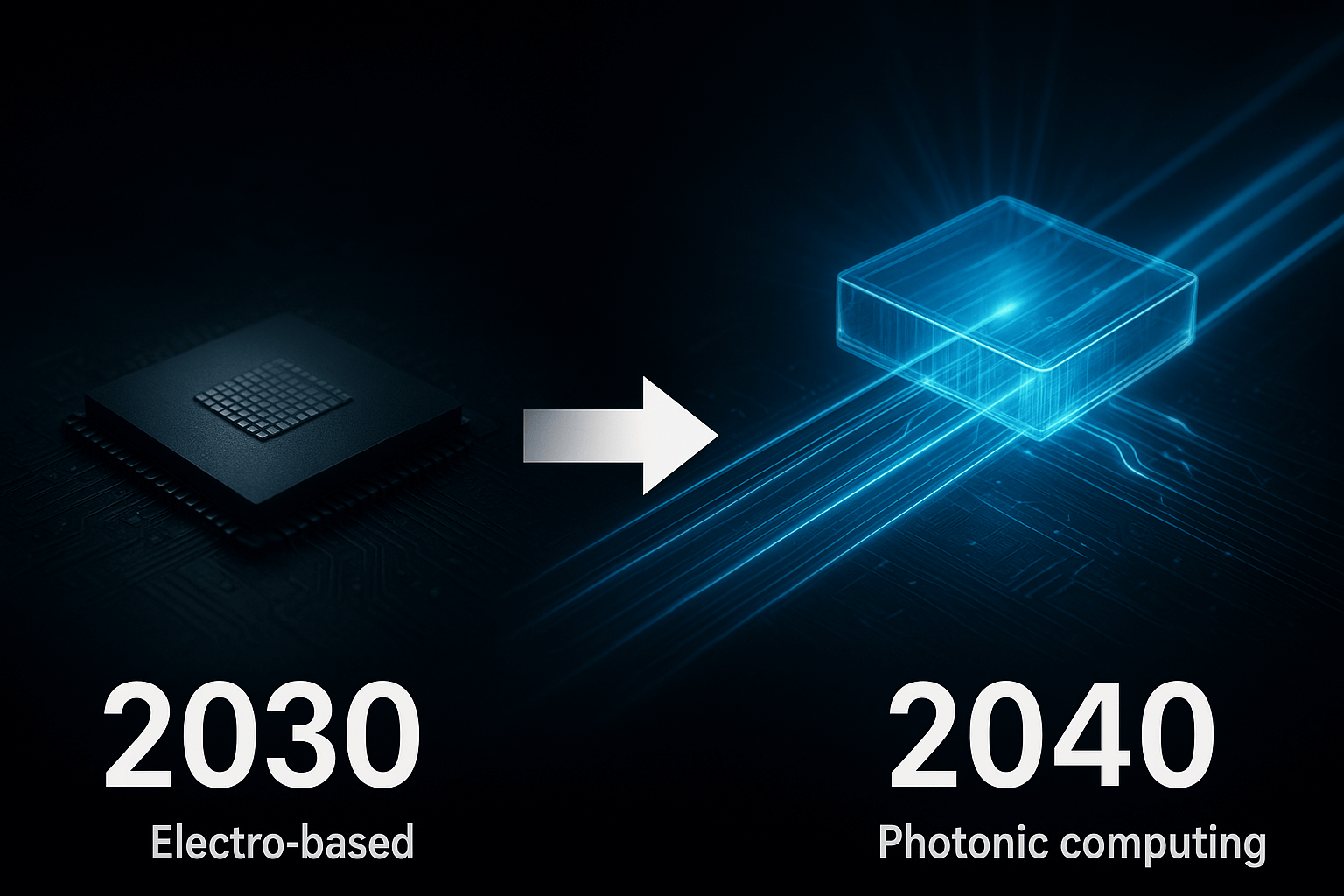 Timeline 2030–2040 — light takes over